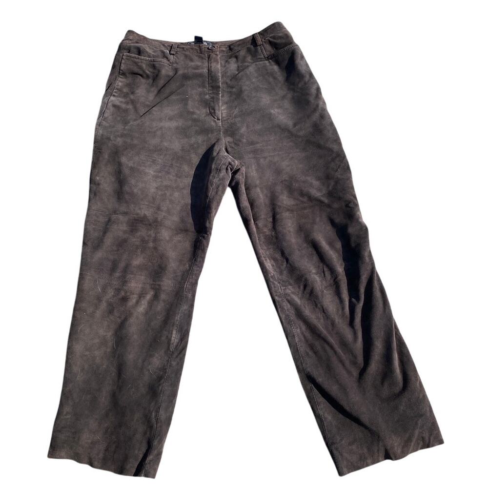 Vintage Harold's Suede Leather Pants Quiet Luxury - Brown - Size 8